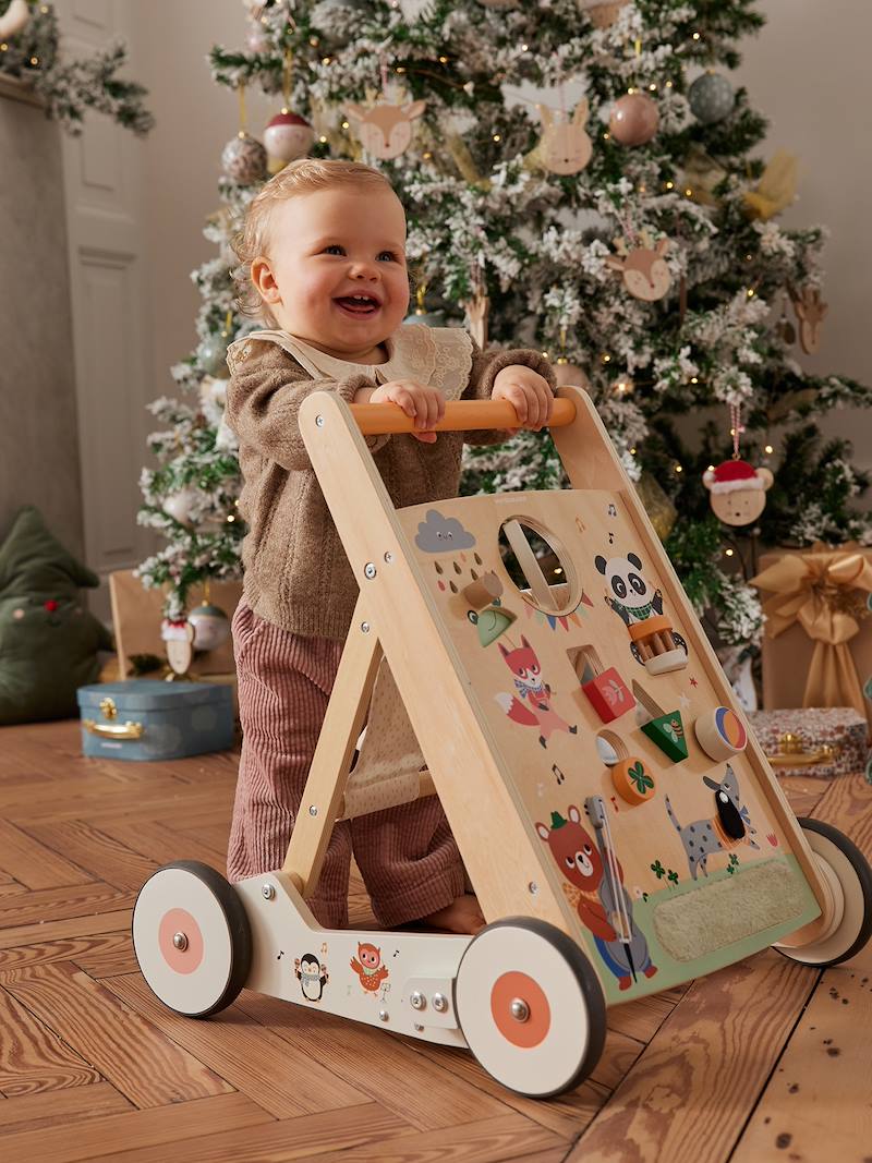 Baby Lauflernwagen HAPPY ANIMALS aus Holz FSC® - natur